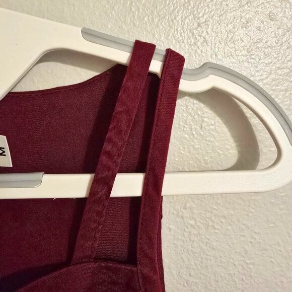 ALAGIRLS M Size Sleeveless Princess Fit & Flare Midi Dress maroon/burgundy - Picture 2 of 9